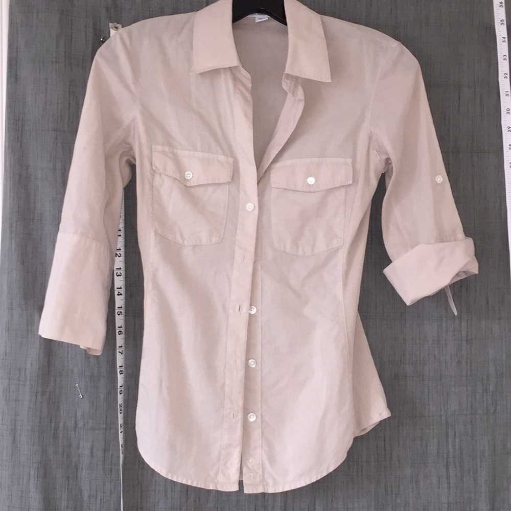 James Perse cotton blouse with stretchy panels